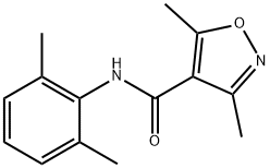 N-(2,6-DIMETHYLPHENYL)-3,5-DIMETHYL-4-ISOXAZOLECARBOXAMIDE 结构式