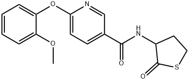 6-(2-METHOXYPHENOXY)-N-(2-OXOTETRAHYDRO-3-THIOPHENYL)NICOTINAMIDE 结构式