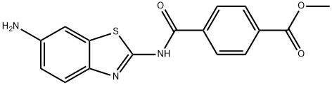 N-(6-AMINO-BENZOTHIAZOL-2-YL)-TEREPHTHALAMIC ACID METHYL ESTER 结构式