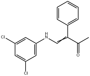 4-(3,5-DICHLOROANILINO)-3-PHENYL-3-BUTEN-2-ONE 结构式