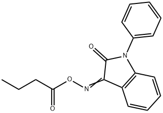 3-[(Butyryloxy)imino]-1-phenyl-1,3-dihydro-2H-indol-2-one 结构式
