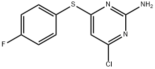 4-氯-6-((4-氟苯基)硫)嘧啶-2-胺 结构式