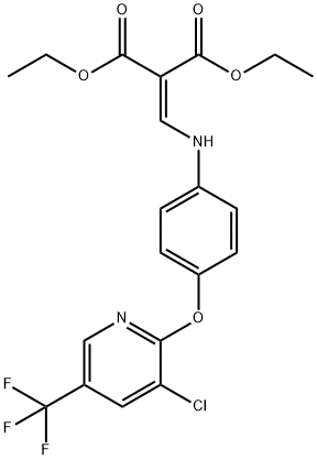 DIETHYL 2-[(4-([3-CHLORO-5-(TRIFLUOROMETHYL)-2-PYRIDINYL]OXY)ANILINO)METHYLENE]MALONATE 结构式