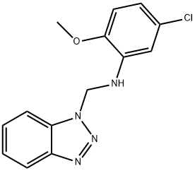N-(1H-1,2,3-BENZOTRIAZOL-1-YLMETHYL)-5-CHLORO-2-METHOXYANILINE 结构式