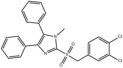 2-[(3,4-DICHLOROBENZYL)SULFONYL]-1-METHYL-4,5-DIPHENYL-1H-IMIDAZOLE 结构式