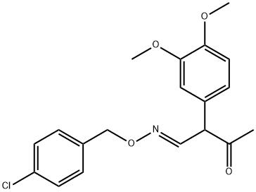 2-(3,4-DIMETHOXYPHENYL)-3-OXOBUTANAL O-(4-CHLOROBENZYL)OXIME 结构式