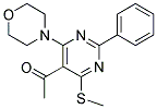 1-[4-(METHYLTHIO)-6-MORPHOLIN-4-YL-2-PHENYLPYRIMIDIN-5-YL]ETHANONE 结构式