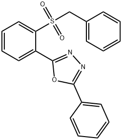 2-[2-(BENZYLSULFONYL)PHENYL]-5-PHENYL-1,3,4-OXADIAZOLE 结构式