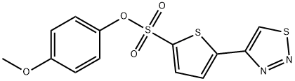 4-METHOXYPHENYL 5-(1,2,3-THIADIAZOL-4-YL)-2-THIOPHENESULFONATE 结构式