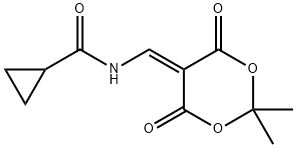 N-[(2,2-DIMETHYL-4,6-DIOXO-1,3-DIOXAN-5-YLIDEN)METHYL]CYCLOPROPANECARBOXAMIDE 结构式