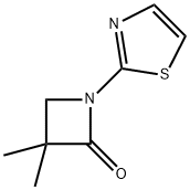 3,3-Dimethyl-1-(1,3-thiazol-2-yl)-2-azetanone 结构式
