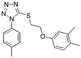 5-([2-(3,4-Dimethylphenoxy)ethyl]thio)-1-(4-methylphenyl)-1H-tetrazole 结构式