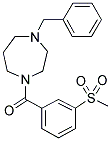 1-Benzyl-hexahydro-4-[3-(methylsulphonyl)benzoyl]-1,4-diazepine 结构式
