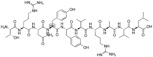 THR-ARG-ASN-TYR-TYR-VAL-ARG-ALA-VAL-LEU 结构式