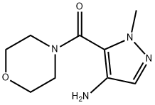 (4-氨基-2-甲基2H-吡唑-3-基)-吗啉-4-基-甲酮 结构式