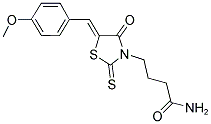 4-[(5Z)-5-(4-METHOXYBENZYLIDENE)-4-OXO-2-THIOXO-1,3-THIAZOLIDIN-3-YL]BUTANAMIDE 结构式