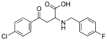 4-(4-CHLOROPHENYL)-2-[(4-FLUOROBENZYL)AMINO]-4-OXOBUTANOIC ACID 结构式