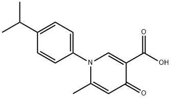 1-(4-ISOPROPYLPHENYL)-6-METHYL-4-OXO-1,4-DIHYDRO-3-PYRIDINECARBOXYLIC ACID 结构式