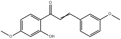 1-(2-羟基-4-甲基氧基苯基)-3-(3-甲基氧基苯基)丙-2-烯-1-酮 结构式