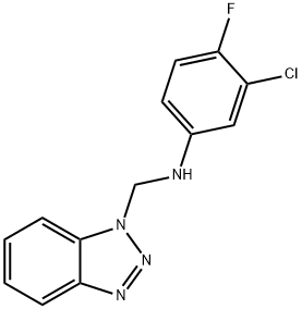 N-(1H-1,2,3-BENZOTRIAZOL-1-YLMETHYL)-3-CHLORO-4-FLUOROANILINE 结构式