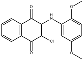 2-Chloro-3-(2,5-dimethoxyanilino)naphthoquinone 结构式