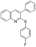2-[(4-FLUOROPHENYL)SULFANYL]-3-PHENYLQUINOLINE 结构式