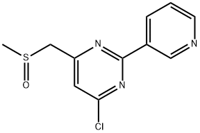 4-CHLORO-6-[(METHYLSULFINYL)METHYL]-2-(3-PYRIDINYL)PYRIMIDINE 结构式