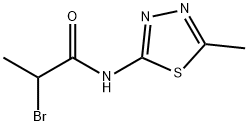 2-溴-N-(5-甲基-1,3,4-噻二唑-2-基)丙酰胺 结构式