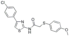 N-[4-(4-CHLOROPHENYL)-1,3-THIAZOL-2-YL]-2-[(4-METHOXYPHENYL)SULFANYL]ACETAMIDE 结构式