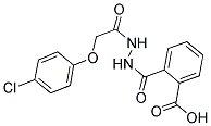2-((2-[(4-CHLOROPHENOXY)ACETYL]HYDRAZINO)CARBONYL)BENZOIC ACID 结构式