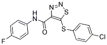 5-[(4-CHLOROPHENYL)SULFANYL]-N-(4-FLUOROPHENYL)-1,2,3-THIADIAZOLE-4-CARBOXAMIDE 结构式