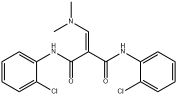 N1,N3-BIS(2-CHLOROPHENYL)-2-[(DIMETHYLAMINO)METHYLENE]MALONAMIDE 结构式