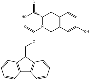 FMOC-D-7-羟基-1,2,3,4-四氢异喹啉-3-甲酸 结构式