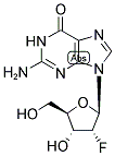 2-AMINO-9-((2R,3R,4R,5R)-3-FLUORO-4-HYDROXY-5-HYDROXYMETHYL-TETRAHYDRO-FURAN-2-YL)-1,9-DIHYDRO-PURIN-6-ONE 结构式