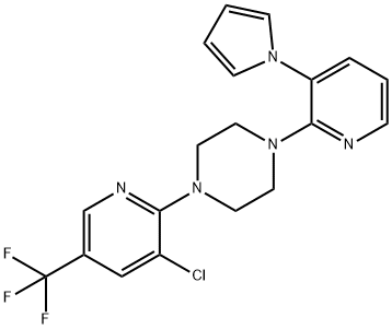 1-[3-CHLORO-5-(TRIFLUOROMETHYL)-2-PYRIDINYL]-4-[3-(1H-PYRROL-1-YL)-2-PYRIDINYL]PIPERAZINE 结构式