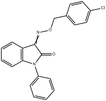 1-PHENYL-1H-INDOLE-2,3-DIONE 3-[O-(4-CHLOROBENZYL)OXIME] 结构式