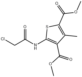 5-(2-氯乙烷酰基氨基)-3-甲基-噻吩-2,4-二甲酸二甲酯 结构式