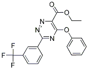 ETHYL 5-PHENOXY-3-[3-(TRIFLUOROMETHYL)PHENYL]-1,2,4-TRIAZINE-6-CARBOXYLATE 结构式