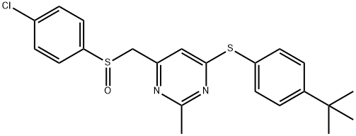 (6-([4-(TERT-BUTYL)PHENYL]SULFANYL)-2-METHYL-4-PYRIMIDINYL)METHYL 4-CHLOROPHENYL SULFOXIDE 结构式