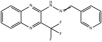 NICOTINALDEHYDE N-[3-(TRIFLUOROMETHYL)-2-QUINOXALINYL]HYDRAZONE 结构式