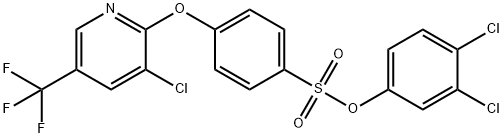 3,4-Dichlorophenyl 4-([3-chloro-5-(trifluoromethyl)-2-pyridinyl]oxy)benzenesulfonate 结构式