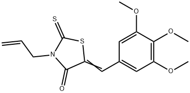3-PROP-2-ENYL-2-THIOXO-5-((3,4,5-TRIMETHOXYPHENYL)METHYLENE)-1,3-THIAZOLIDIN-4-ONE 结构式