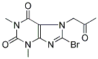 8-Bromo-1,3-dimethyl-7-(2-oxopropyl)-2,3,6,7-tetrahydro-1H-purine-2,6-dione 结构式