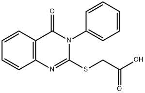 (4-OXO-3-PHENYL-3,4-DIHYDRO-QUINAZOLIN-2-YLSULFANYL)-ACETIC ACID 结构式