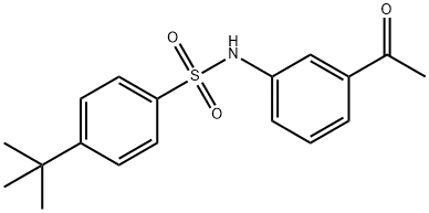 N-(3-乙酰苯基)-4-(叔丁基)苯磺酰胺 结构式