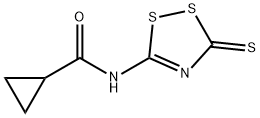 N-(3-THIOXO-3H-1,2,4-DITHIAZOL-5-YL)CYCLOPROPANECARBOXAMIDE 结构式