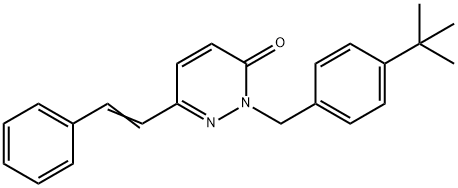 2-[4-(TERT-BUTYL)BENZYL]-6-STYRYL-3(2H)-PYRIDAZINONE 结构式