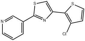 3-[4-(3-CHLORO-2-THIENYL)-1,3-THIAZOL-2-YL]PYRIDINE 结构式