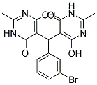 5-[(3-BROMOPHENYL)(4-HYDROXY-2-METHYL-6-OXO-1,6-DIHYDROPYRIMIDIN-5-YL)METHYL]-6-HYDROXY-2-METHYLPYRIMIDIN-4(3H)-ONE 结构式
