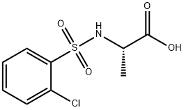 ((2-氯苯基)磺酰基)丙氨酸 结构式